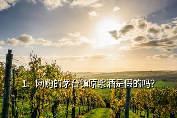 1、網(wǎng)購(gòu)的茅臺(tái)鎮(zhèn)原漿酒是假的嗎？