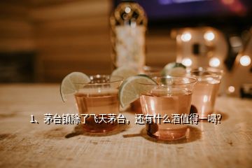 1、茅臺(tái)鎮(zhèn)除了飛天茅臺(tái)，還有什么酒值得一喝？