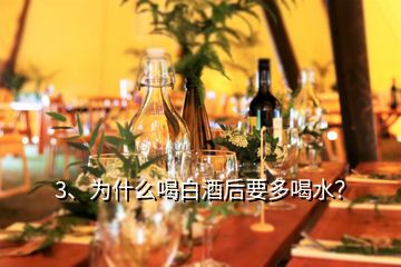 3、為什么喝白酒后要多喝水？