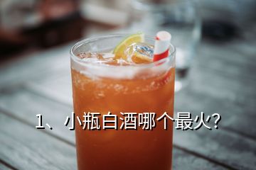 1、小瓶白酒哪個(gè)最火？