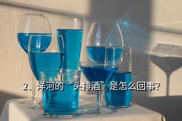 2、洋河的“頭排酒”是怎么回事？