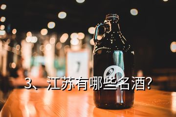 3、江蘇有哪些名酒？