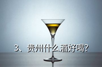 3、貴州什么酒好喝？