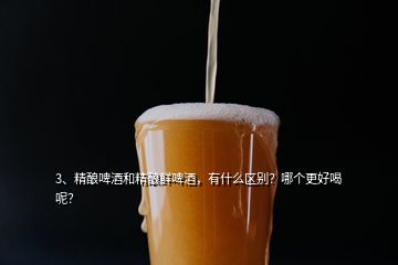 3、精釀啤酒和精釀鮮啤酒，有什么區(qū)別？哪個(gè)更好喝呢？