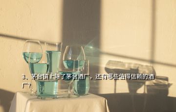 3、茅臺鎮(zhèn)上除了茅臺酒廠，還有哪些值得信賴的酒廠？