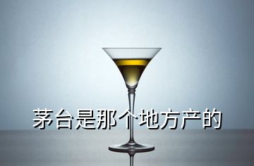 茅臺是那個地方產(chǎn)的