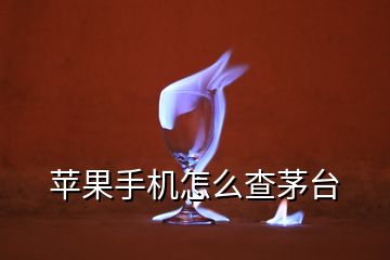 蘋果手機怎么查茅臺