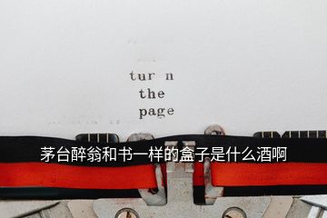 茅臺醉翁和書一樣的盒子是什么酒啊