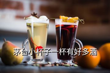 茅臺小杯子一杯有好多酒