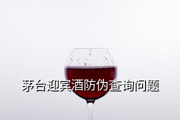 茅臺迎賓酒防偽查詢問題