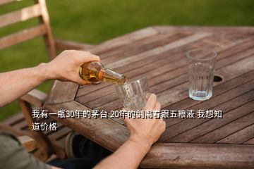 我有一瓶30年的茅臺 20年的劍南春跟五糧液 我想知道價格