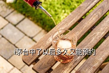 i茅臺中了以后多久又能預(yù)約