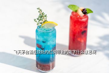 飛天茅臺酒瓶頸處的紅綢帶上的數(shù)字什么意思啊