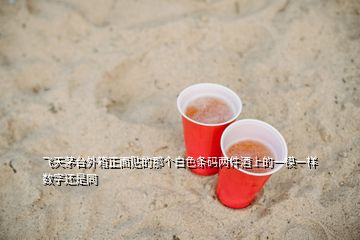 飛天茅臺外箱正面貼的那個白色條碼兩件酒上的一模一樣數(shù)字還是同