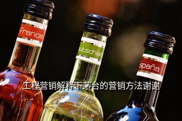 工程營銷解釋下茅臺(tái)的營銷方法謝謝