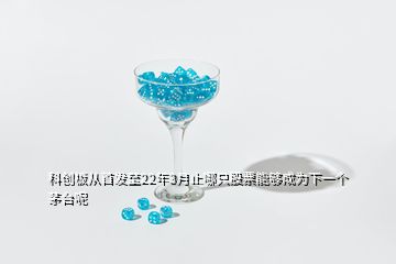 科創(chuàng)板從首發(fā)至22年3月止哪只股票能夠成為下一個茅臺呢