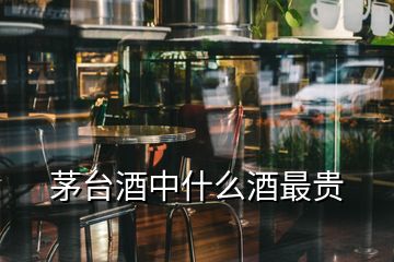 茅臺(tái)酒中什么酒最貴