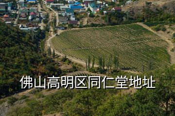 佛山高明區(qū)同仁堂地址