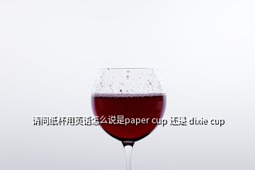 請問紙杯用英語怎么說是paper cup 還是 dixie cup