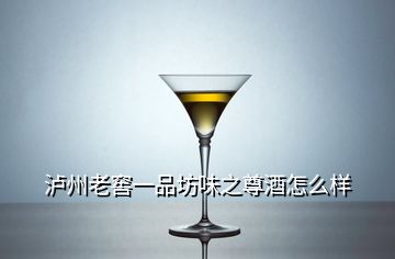 瀘州老窖一品坊味之尊酒怎么樣