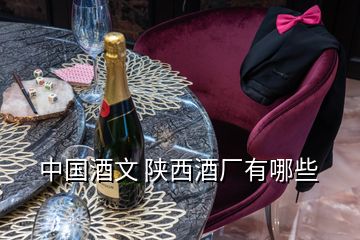 中國酒文 陜西酒廠有哪些