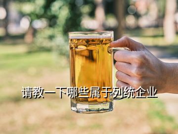 請教一下哪些屬于列統(tǒng)企業(yè)