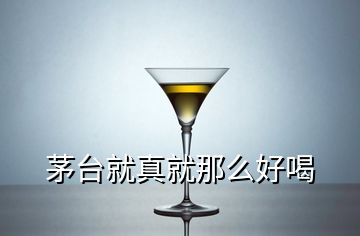 茅臺(tái)就真就那么好喝