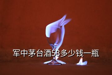 軍中茅臺(tái)酒53多少錢一瓶