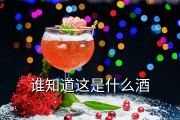 誰(shuí)知道這是什么酒