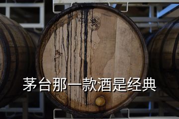 茅臺那一款酒是經(jīng)典