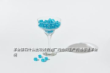 茅臺(tái)鎮(zhèn)有什么比較好的酒廠嗎他們生產(chǎn)的酒都是茅臺(tái)啊