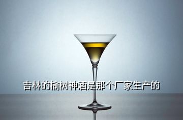 吉林的榆樹(shù)神酒是那個(gè)廠(chǎng)家生產(chǎn)的