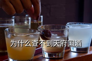 為什么查不到天府國(guó)酒