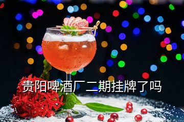 貴陽啤酒廠二期掛牌了嗎