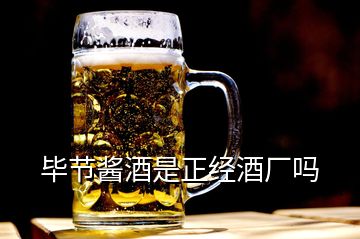 畢節(jié)醬酒是正經(jīng)酒廠嗎