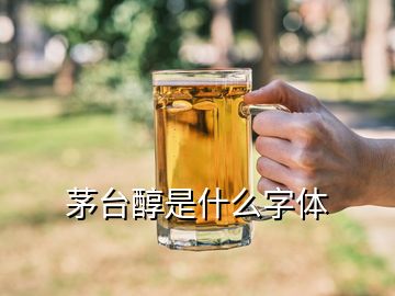 茅臺醇是什么字體