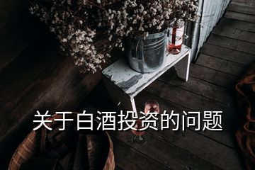 關于白酒投資的問題