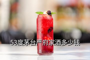 53度茅臺(tái)嚴(yán)府家酒多少錢