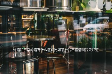 好酒和平常的酒有什么區(qū)別比如茅臺我不懂酒啊我只知道辣  搜