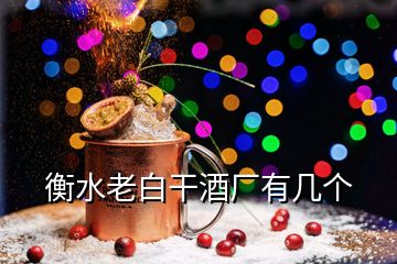 衡水老白干酒廠有幾個(gè)
