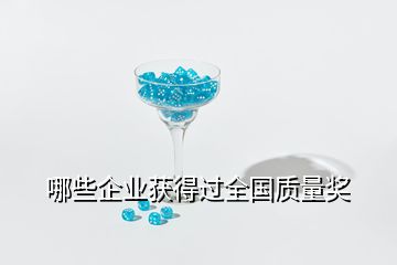 哪些企業(yè)獲得過全國質(zhì)量獎