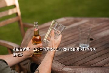 誰(shuí)能告訴我一些簡(jiǎn)單的調(diào)酒方法白酒啤酒普通飲料等等家里吃飯