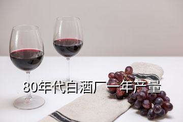 80年代白酒廠一年產(chǎn)量