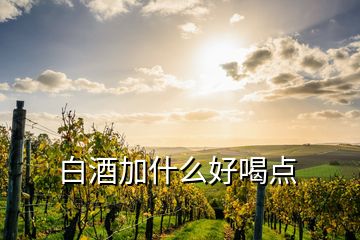 白酒加什么好喝點(diǎn)