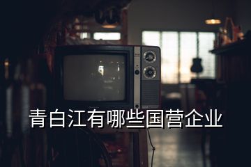 青白江有哪些國營企業(yè)