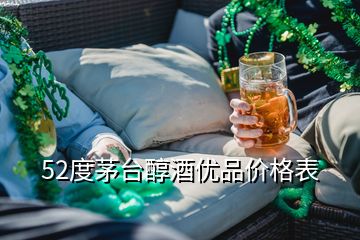 52度茅臺(tái)醇酒優(yōu)品價(jià)格表