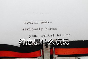 純度是什么意思