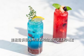 誰(shuí)能告訴我各種洋酒和白酒的調(diào)法和喝法