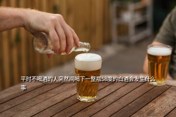 平時不喝酒的人突然間喝下一整瓶58度的白酒會發(fā)生什么事