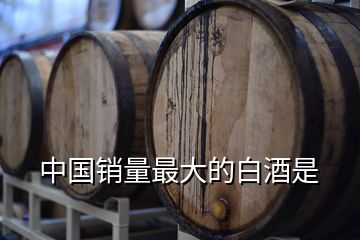 中國(guó)銷量最大的白酒是